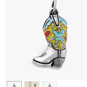 NEW enamel James Avery Silver Boot Charm